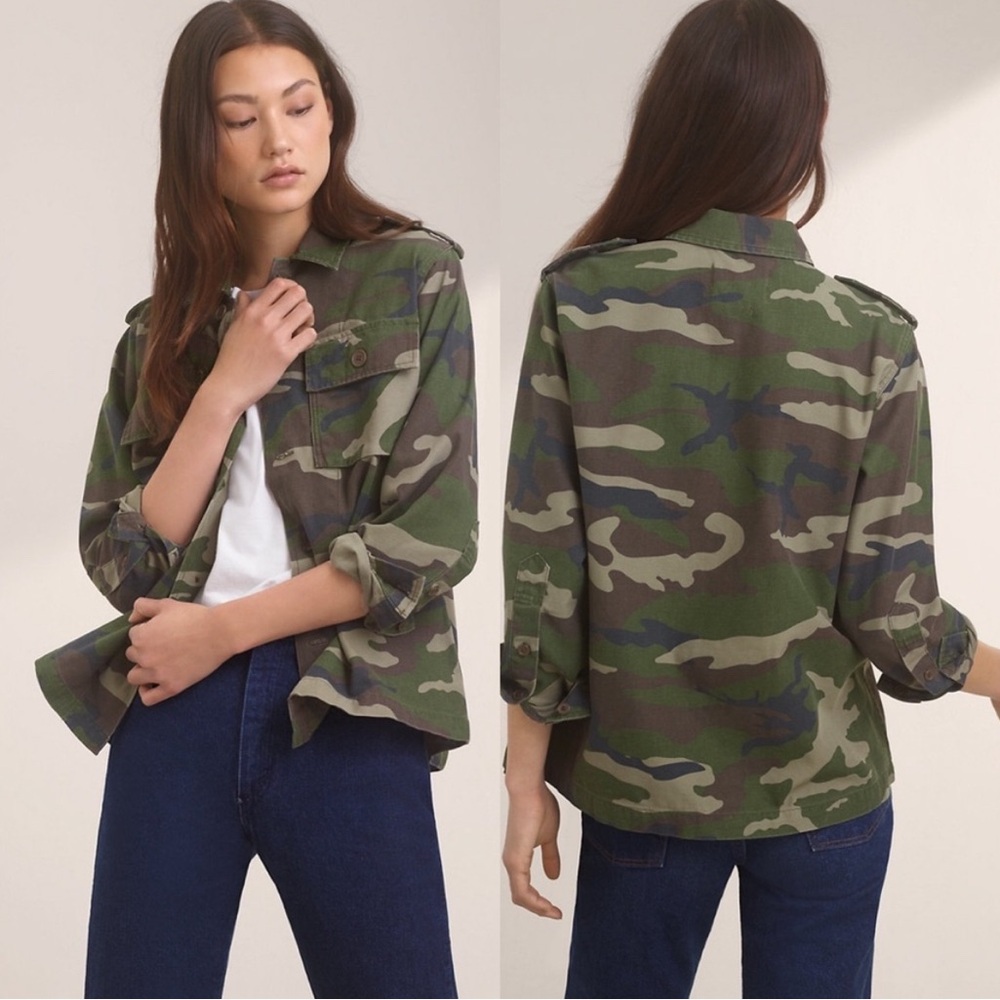 Aritzia Green Camo Utility Jacket